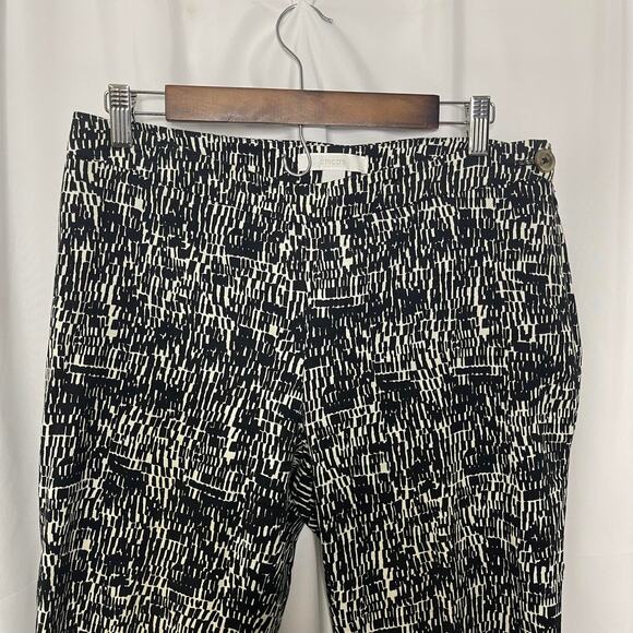 Chico's pants slacks trousers women's size small (vanity 0) white black classic - Picture 6 of 16